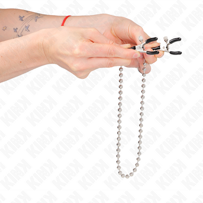 KINK - PERLENKETTE NIPPELKLEMMEN 30 CM - Sexotim
