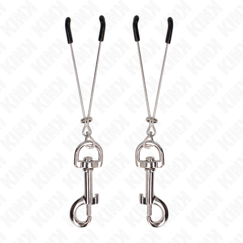KINK - DÜNNE HAKEN-NIPPELKLAMMERE SILBER 7 CM - Sexotim