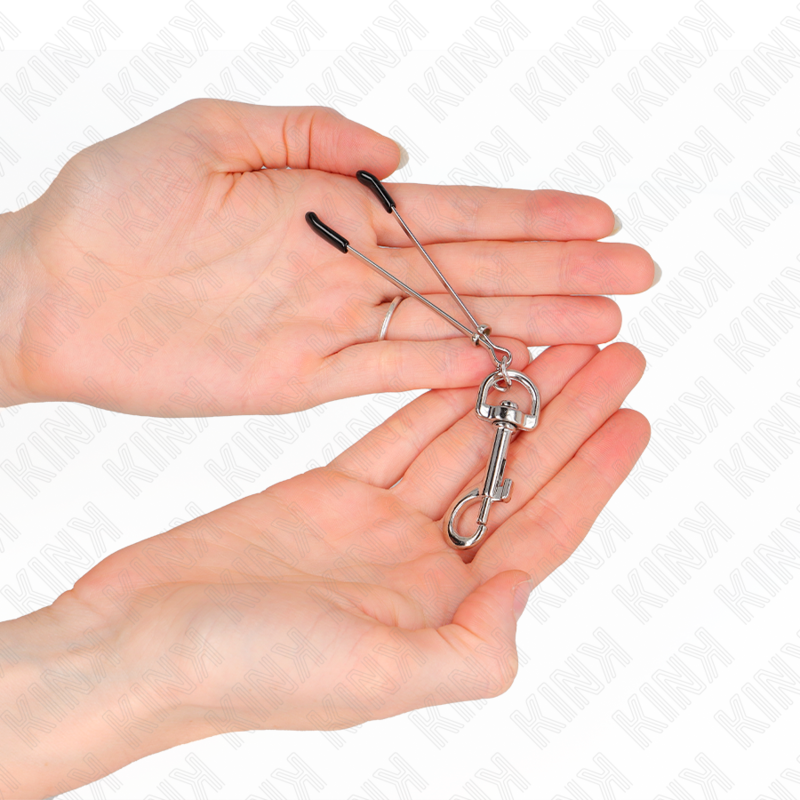 KINK - DÜNNE HAKEN-NIPPELKLAMMERE SILBER 7 CM - Sexotim
