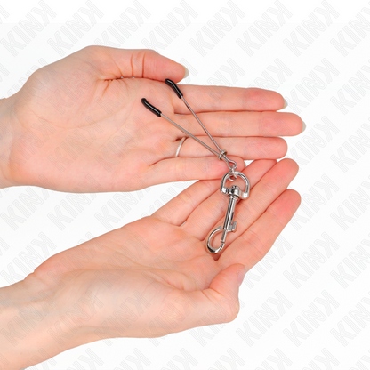 KINK - DÜNNE HAKEN-NIPPELKLAMMERE SILBER 7 CM - Sexotim