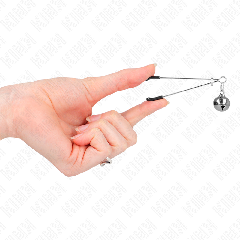 KINK - DÜNNE GLOCKEN-NIPPELKLAMMERN SILBER 7 CM - Sexotim