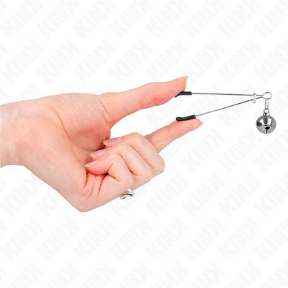 KINK - DÜNNE GLOCKEN-NIPPELKLAMMERN SILBER 7 CM - Sexotim