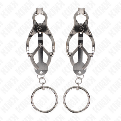 KINK - O-RING JAPANISCHE KLEEBLATT-NIPPELKLAMMERN SILBER - Sexotim