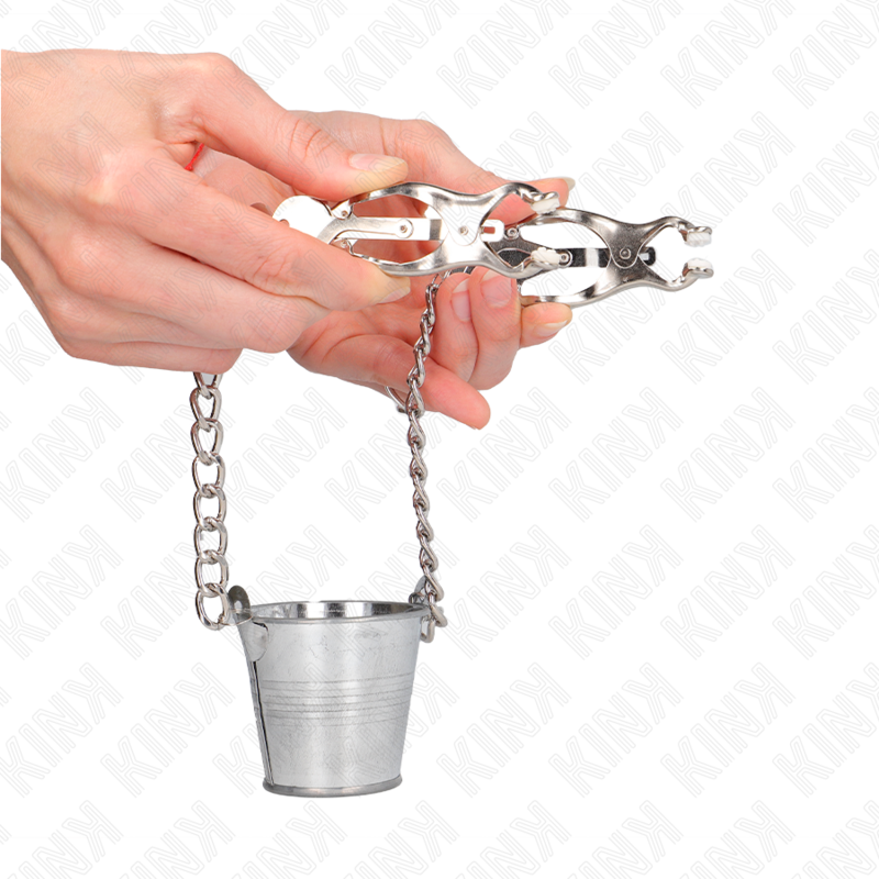 KINK - NIPPELKLEMMEN MIT KETTE UND EIMERCHEN - Sexotim