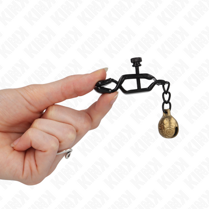 KINK - BELL JAW STYLE NIPPELKLEMMEN SCHWARZ 7 CM - Sexotim