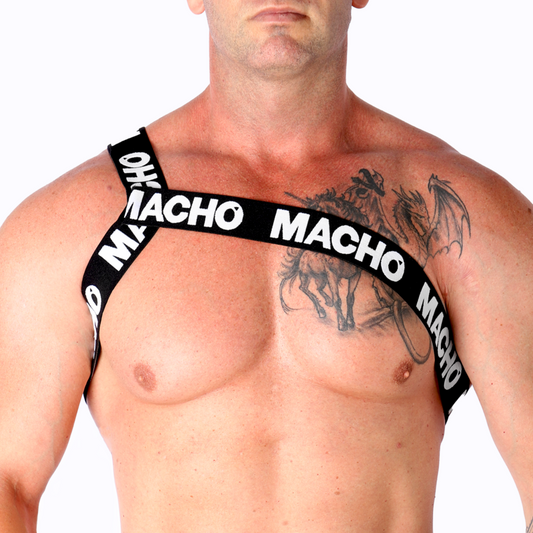 MACHO - RÖMISCHES HARNESS WEISS S/M