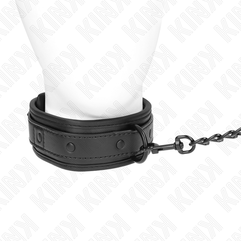 KINK - NEOPREN BONDAGE HALSBAND MODELL 2 MIT GÜRTEL 78 CM, VERSTELLBAR 37,5 X 49,5 CM - Sexotim