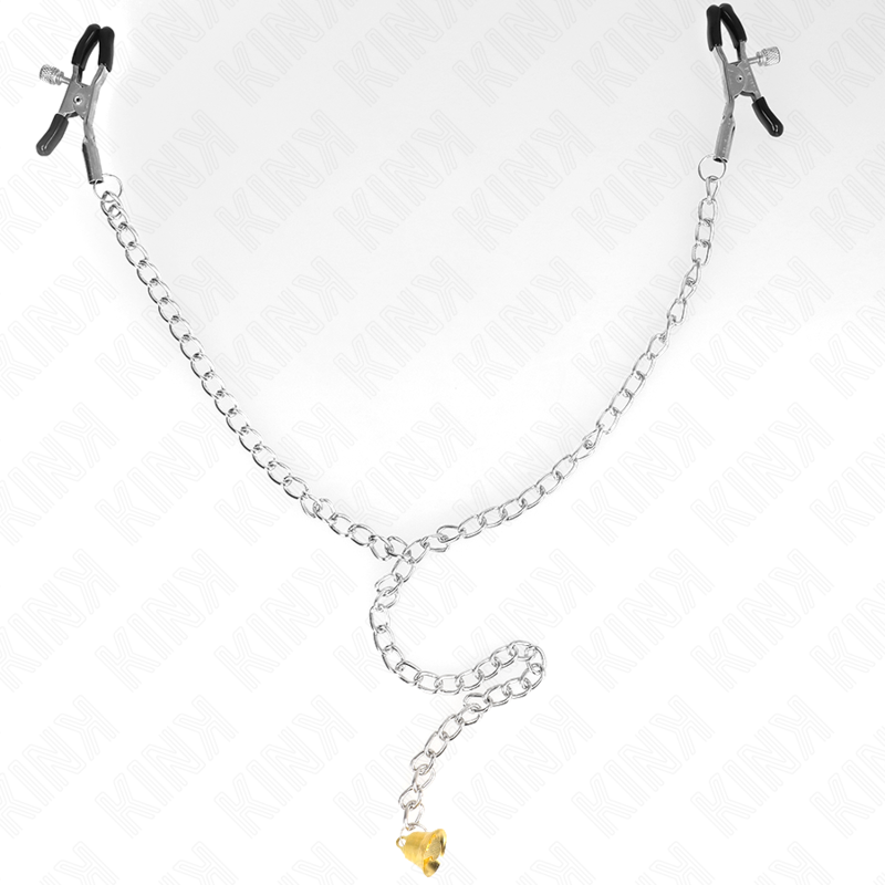 KINK - KETTE NIPPELKLEMMEN MIT HORNANHÄNGER 30 CM - Sexotim