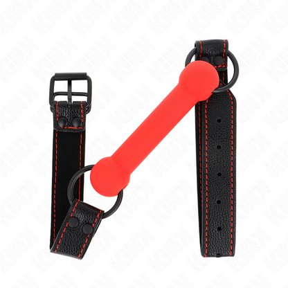 KINK - KNOCHENGAG MIT KUNSTLEDERBAND ROT VERSTELLBAR 41-57 CM