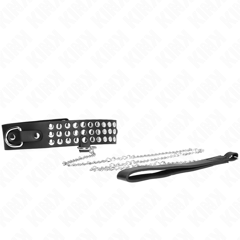 KINK - HALSKETTE MIT BAND 65 CM GLÄNZEND VERSTELLBAR 37-42 CM X 5,3 CM - Sexotim