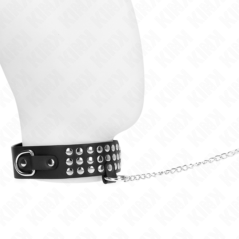 KINK - HALSKETTE MIT BAND 65 CM GLÄNZEND VERSTELLBAR 37-42 CM X 5,3 CM - Sexotim