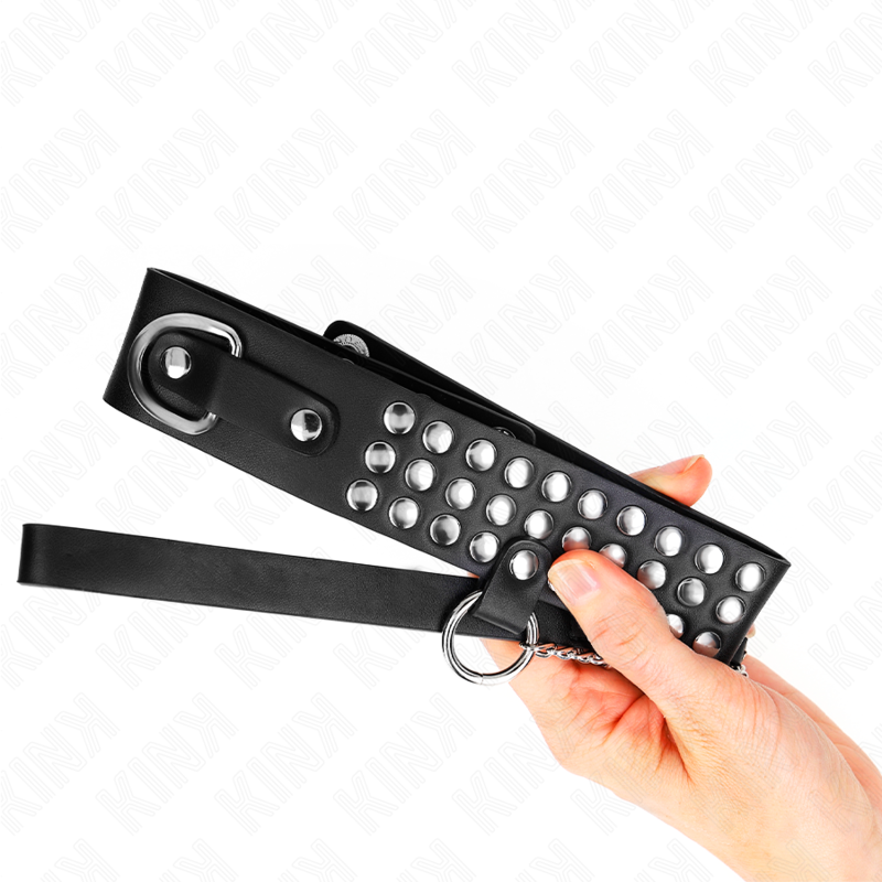 KINK - HALSKETTE MIT BAND 65 CM GLÄNZEND VERSTELLBAR 37-42 CM X 5,3 CM - Sexotim