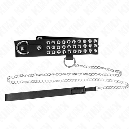 KINK - HALSKETTE MIT BAND 65 CM GLÄNZEND VERSTELLBAR 37-42 CM X 5,3 CM - Sexotim