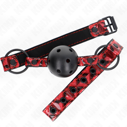 KINK - RAUTENMUSTER-BALL 4,5 CM GAG MODELL-2, 64,5 CM VERSTELLBAR 42-60 CM