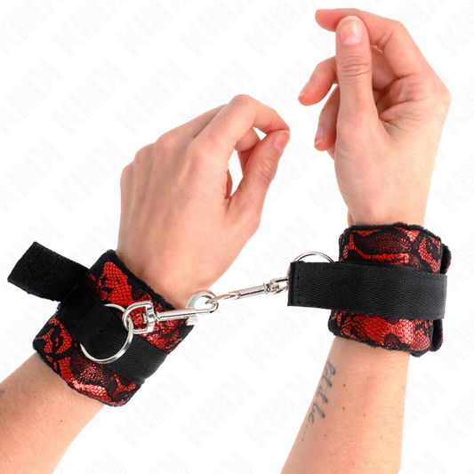 KINK - SCANDAL HANDGELENKSFESSELN ROT-SCHWARZ - Sexotim