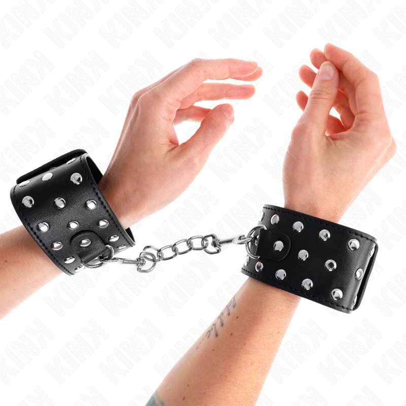 KINK - PUNK HANDGELENKFESSELN VERSTELLBAR 19-24 CM X 5,5 CM - Sexotim