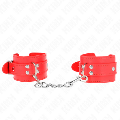 KINK - EINFACHE HANDGELENKSFESSELN ROT VERSTELLBAR 20-23 CM X 5,5 CM - Sexotim