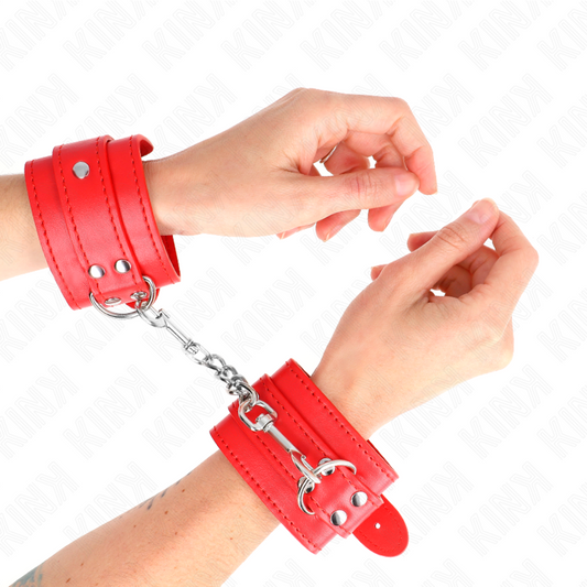 KINK - EINFACHE HANDGELENKSFESSELN ROT VERSTELLBAR 20-23 CM X 5,5 CM - Sexotim