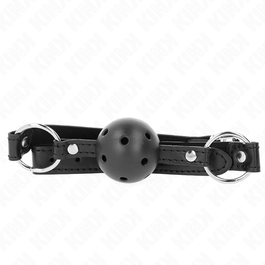 KINK - HOHLHARTER SCHWARZER BALL 4,5 CM GAG MODELL-1, 63,5 X 2 CM