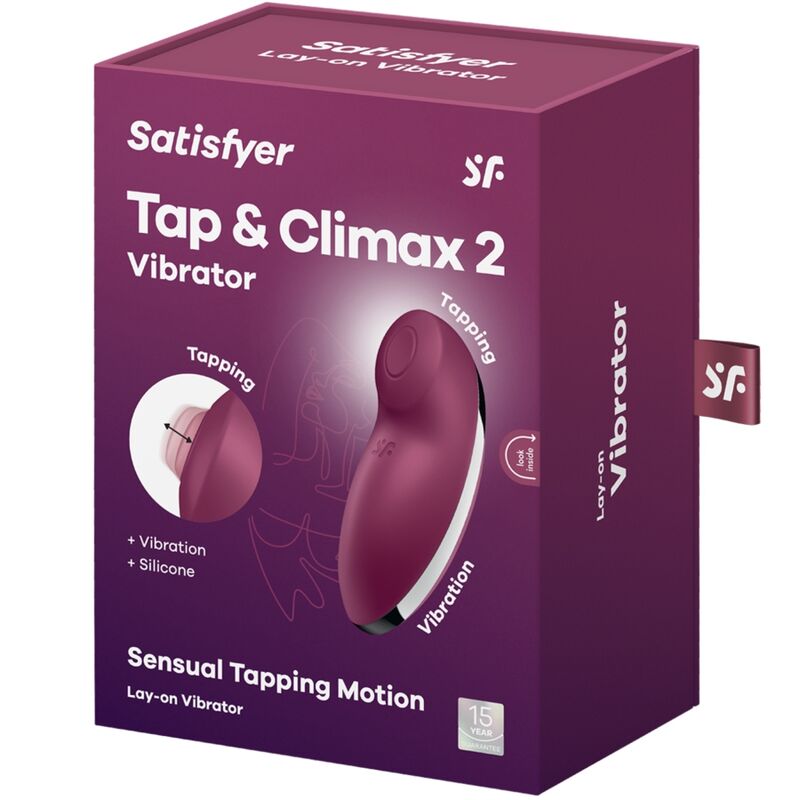 SATISFYER - TAP & CLIMAX 2 VIBRATOR & STIMULATOR ROT - Sexotim