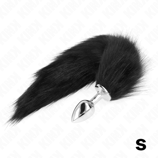 KINK - ANAL PLUG GRÖSSE S 7 X 3 CM MIT KUNSTSTOFFSCHWANZ 40 CM SCHWARZ - Sexotim