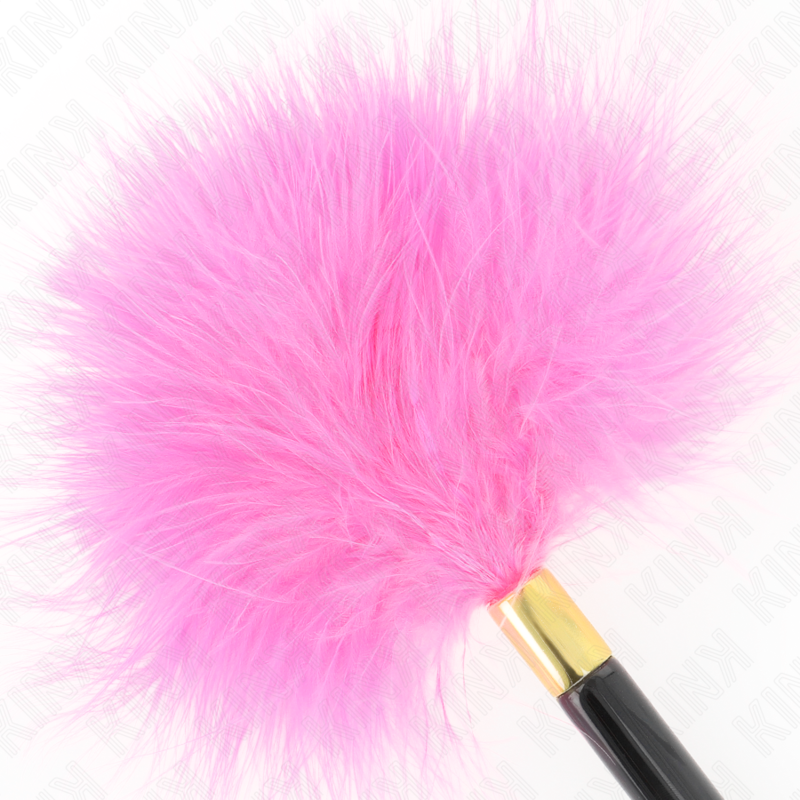 KINK - FUCHSIA GOLD METALL KITZELFEDERN 18 CM - Sexotim