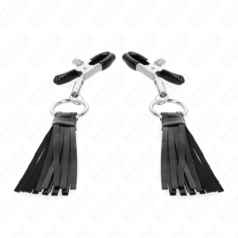 KINK - KUNSTLEDER QUASTEN NIPPELKLEMMEN 6 CM - Sexotim