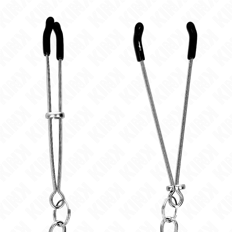 KINK - DÜNNE NIPPELKLEMMEN MIT DICKER KETTE 30 CM - Sexotim