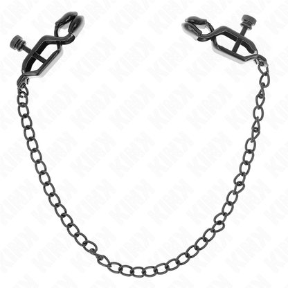 KINK - FLACHE KETTE NIPPELKLEMMEN SCHWARZ 30 CM - Sexotim