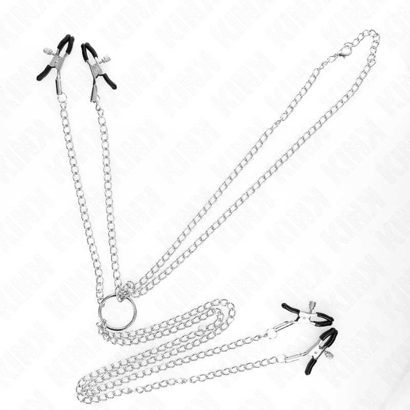 KINK - 4 Nippel- und Kitzlerklammern verstellbar, silber - Sexotim