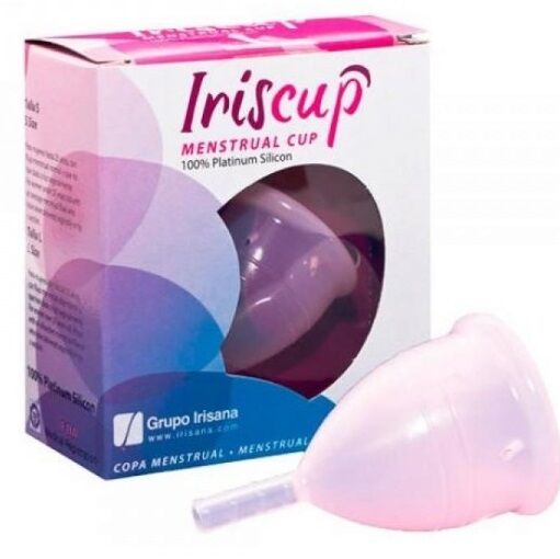 IRISCUP - GROSSER ROSA MONATSTASSE L + KOSTENLOSER STERILISATORBEUTEL