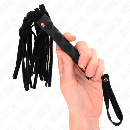 KINK - SCHWARZE WILDLEDER MINI-PEITSCHE 30 CM