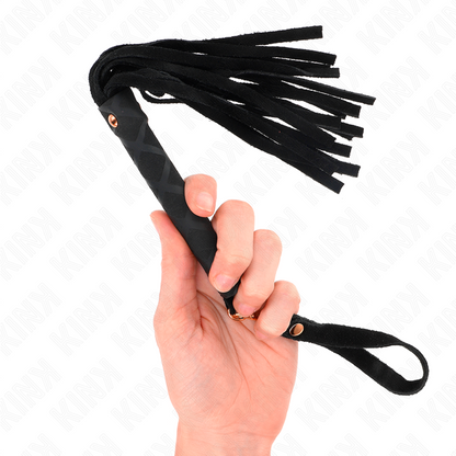 KINK - SCHWARZE WILDLEDER MINI-PEITSCHE 30 CM