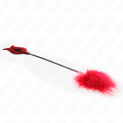 KINK - TICKLE FEATHERS MIT ROSENFÖRMIGEM PADDEL 8 CM