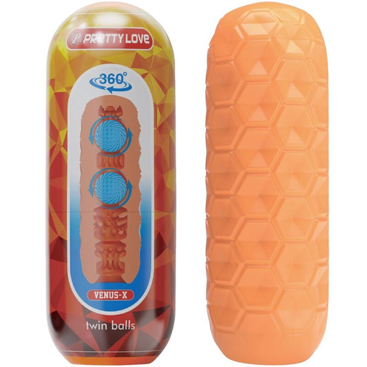 PRETTY LOVE - TWIN BALLS MÄNNLICHER MASTURBATOR ORANGE - Sexotim