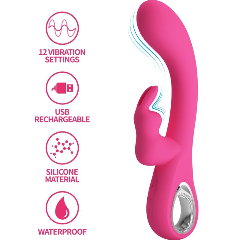 PRETTY LOVE - NOVAK RABBIT VIBRATOR 12 VIBRATIONEN ROSA - Sexotim