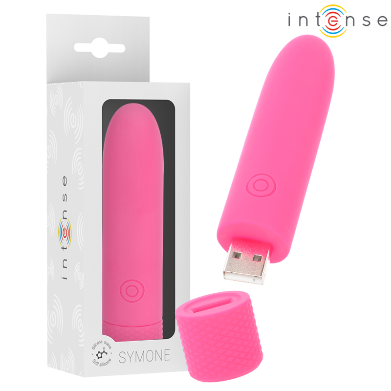 INTENSE - SYMONE VIBRIERENDER BULLET  ROSA 8 VIBRATIONEN 10 X 2,2 CM - Sexotim