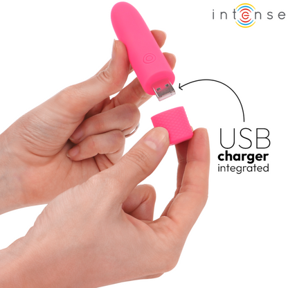 INTENSE - SYMONE VIBRIERENDER BULLET  ROSA 8 VIBRATIONEN 10 X 2,2 CM - Sexotim
