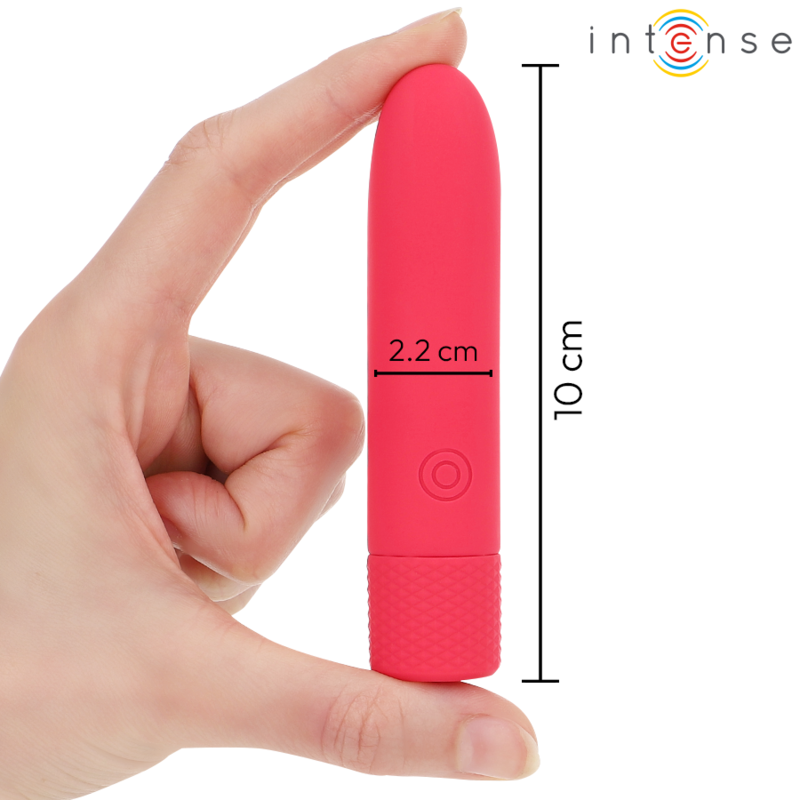 INTENSE - SYMONE VIBRIERENDER BULLET ROT 8 VIBRATIONEN 10 X 2,2 CM - Sexotim