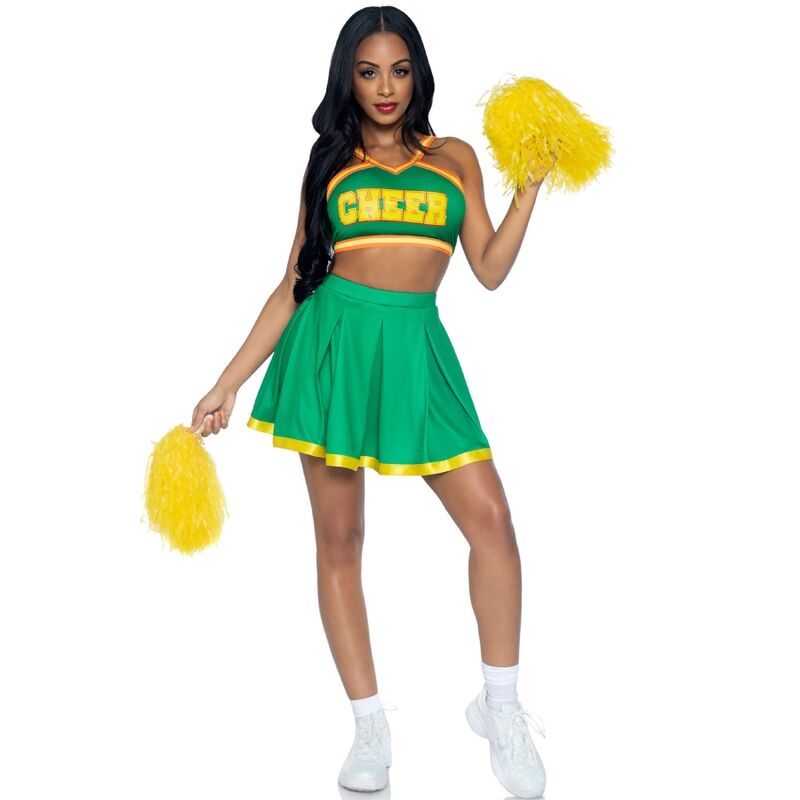 LEG AVENUE - KOSTÜM CHEERLEADER GRÜN S/M - Sexotim