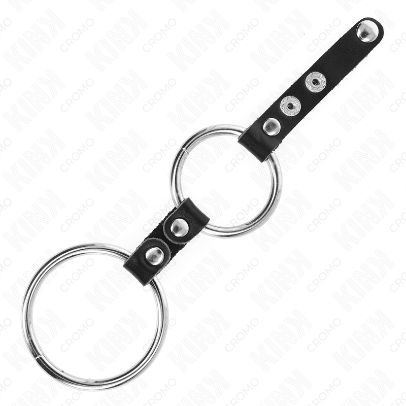 KINK - DOPPELTER PENISRING 3,8 CM BIS 5 CM DURCH LEDER VERBUNDEN - Sexotim
