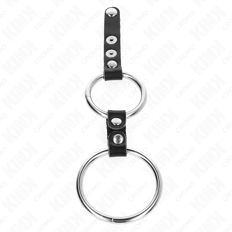 KINK - DOPPELTER PENISRING 3,8 CM BIS 5 CM DURCH LEDER VERBUNDEN - Sexotim