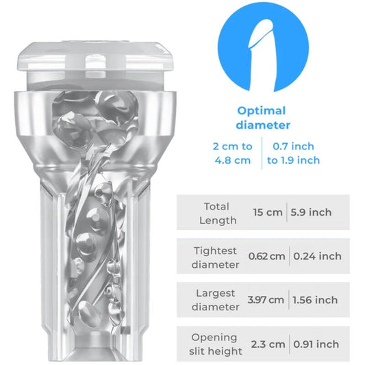 KIIROO - FEEL POCKET STROKER KRISTALL, TRANSPARENT - Sexotim