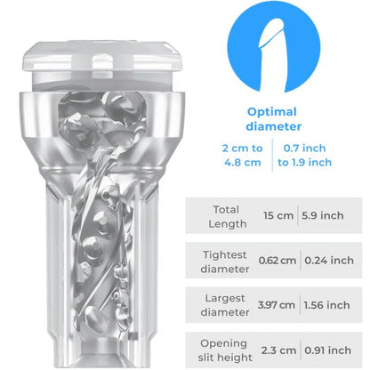 KIIROO - FEEL POCKET MASTURBATOR CRYSTAL + POWER BLOW COMBO - Sexotim