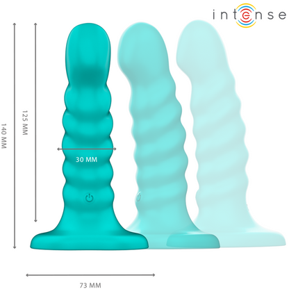 INTENSE - BUFFY VIBRATOR MIT SPIRALE DESIGN & FERNBEDIENUNG, 10 VIBRATIONEN, BLAU - Sexotim