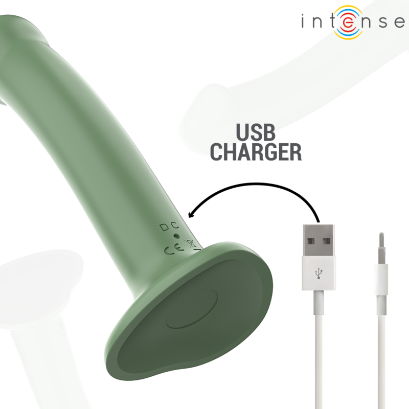 INTENSE - BECCA VIBRATOR MIT FERNBEDIENUNG SAUGNÄPFEN UND 10 VIBRATIONEN GRÜN - Sexotim