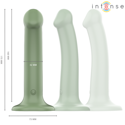 INTENSE - BECCA VIBRATOR MIT FERNBEDIENUNG SAUGNÄPFEN UND 10 VIBRATIONEN GRÜN - Sexotim
