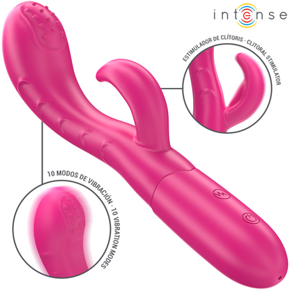INTENSE - AMARA VIBRATOR MIT STIMULIERENDER ZUNGE 10 VIBRATIONEN ROSA - Sexotim