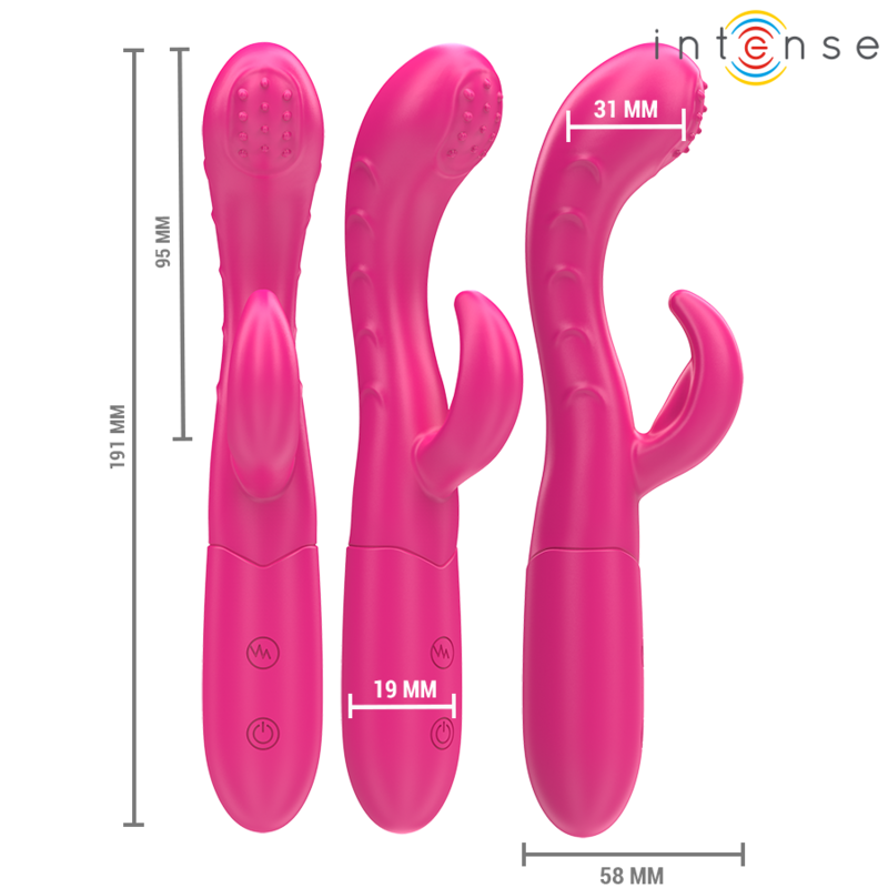 INTENSE - AMARA VIBRATOR MIT STIMULIERENDER ZUNGE 10 VIBRATIONEN ROSA - Sexotim