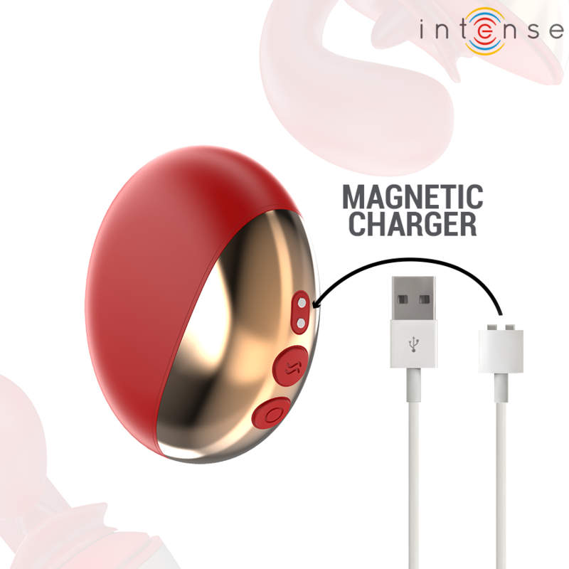 INTENSE - MARIAH VIBRATOR & STIMULATOR IN U-FORM, 10 VIBRATIONEN, ROT - Sexotim